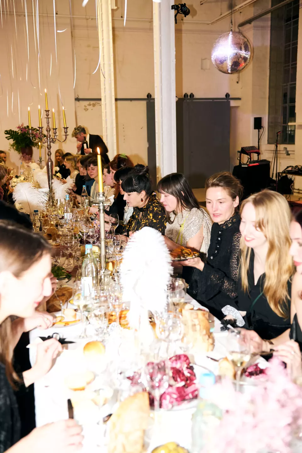 Artists of the gallery's dinner, 2025, © Sarah Storch, Laetitia Gorsy