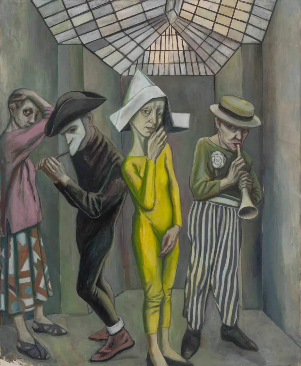Doris Ziegler, Musikanten, 1993, oil on canvas, 170 × 140 cm