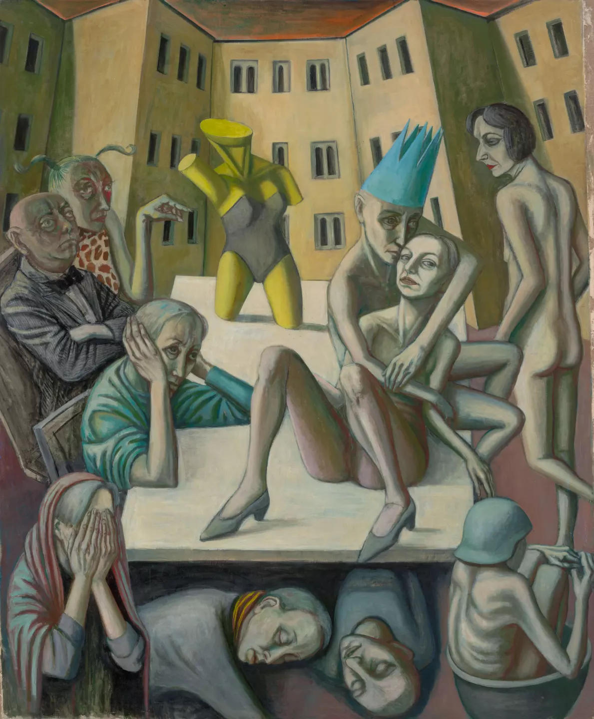 Doris Ziegler, Hansahaus 2, 1994, oil on canvas, 170 × 140 cm