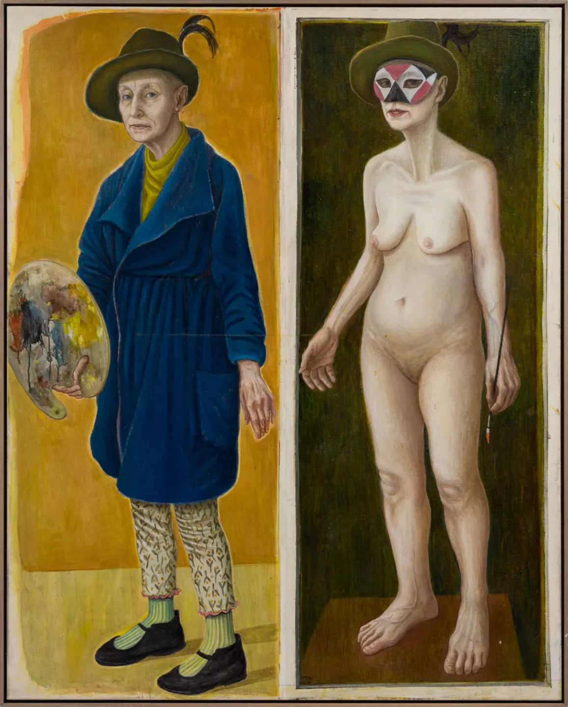 Doris Ziegler, Nicht ohne einander, 2023, egg tempera and oil on canvas, 150 × 120 cm