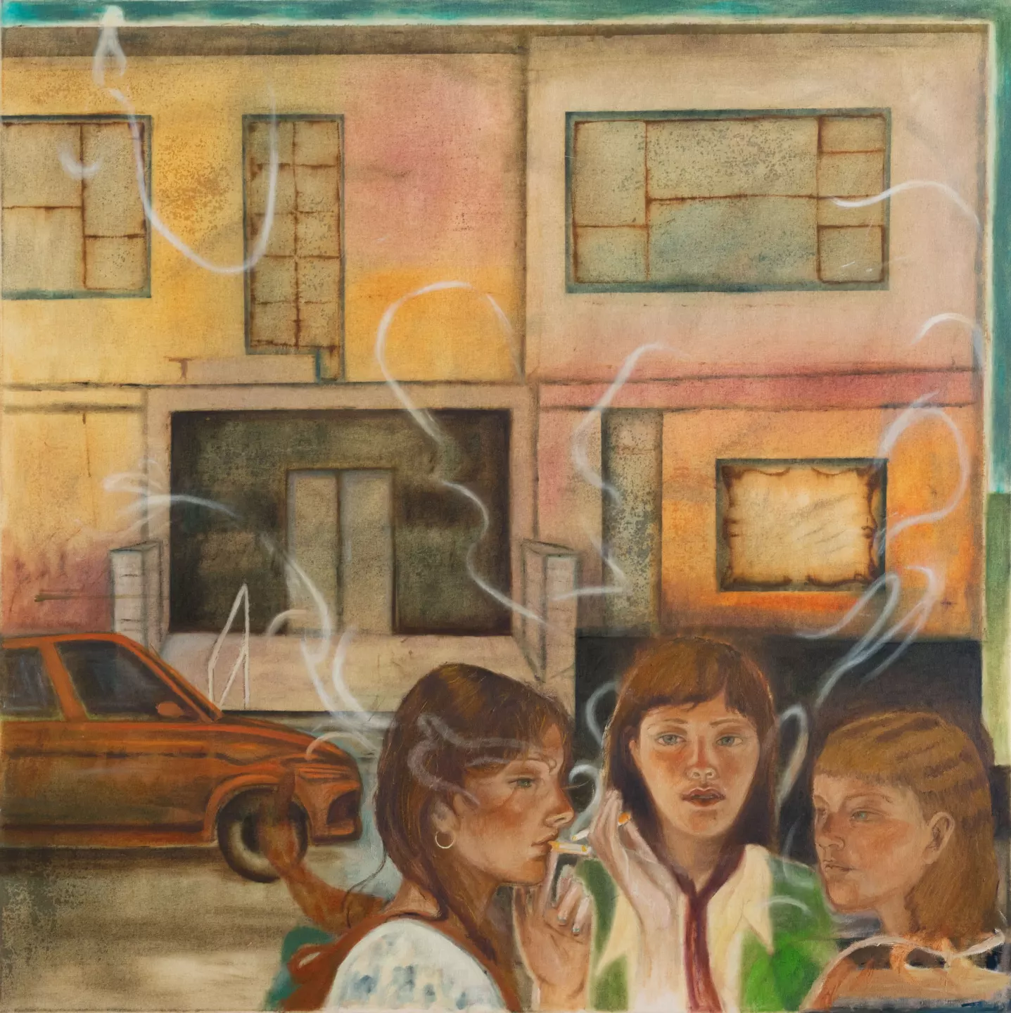 Johanna Seidel, Born on a Wednesday, 2026, oil on canvas, 80 × 80 cm