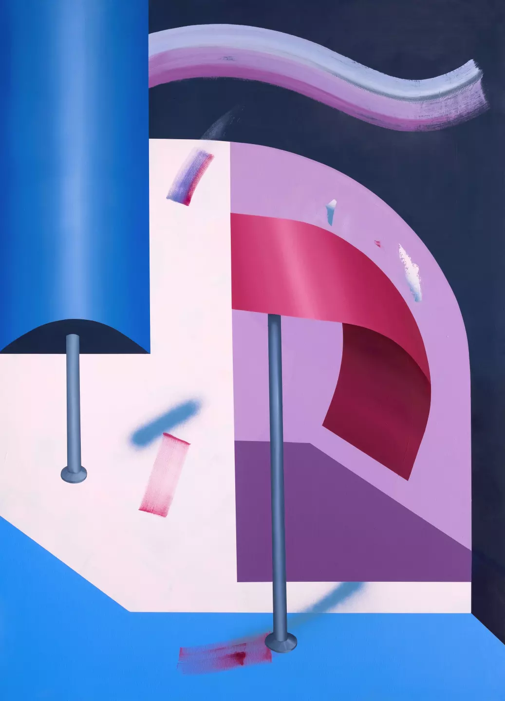 Shelter, 2023, oil and acrylic on canvas, 180 x 130 cm