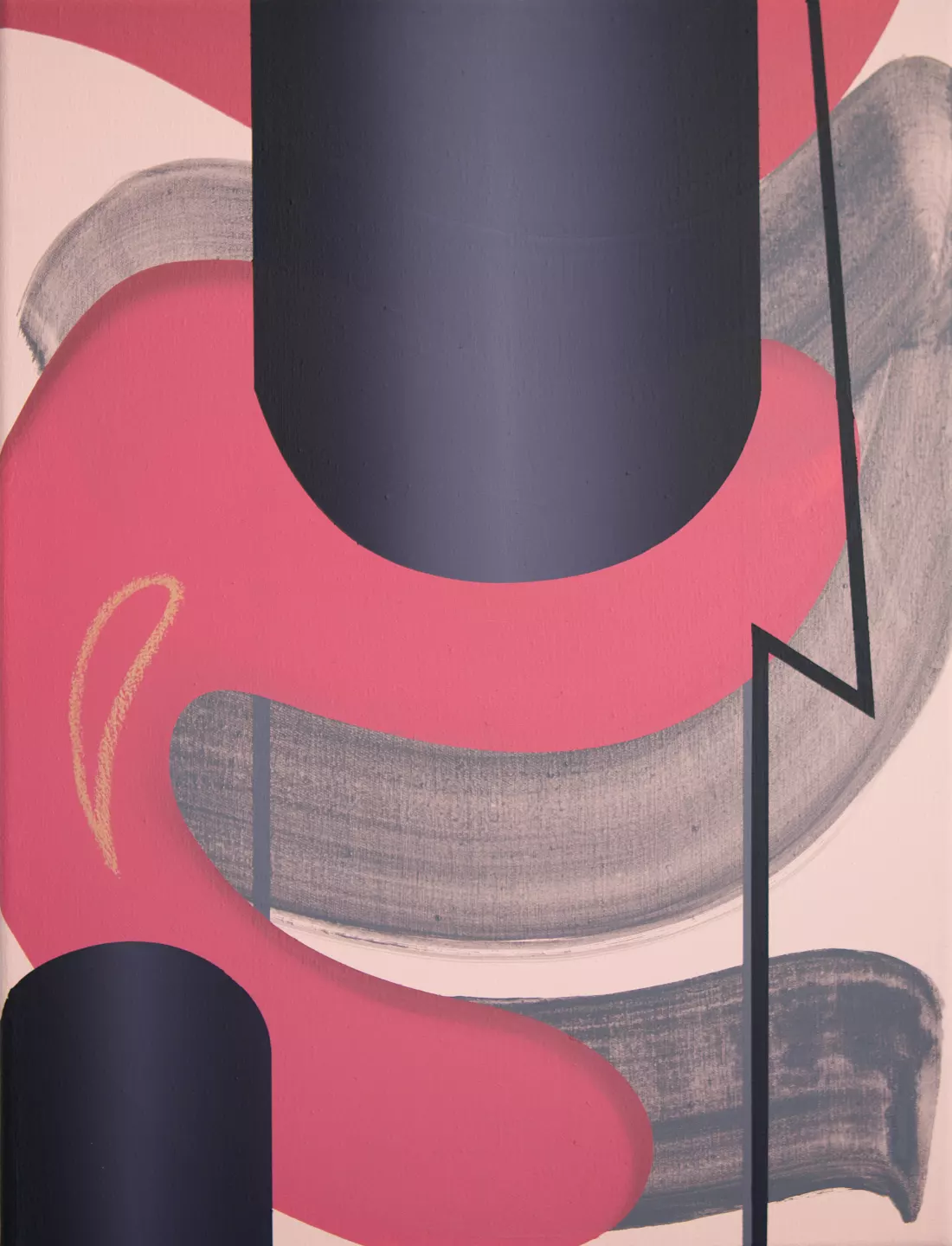 Rage, 2019, oil, acrylic and marker on canvas, 40 x 30 cm