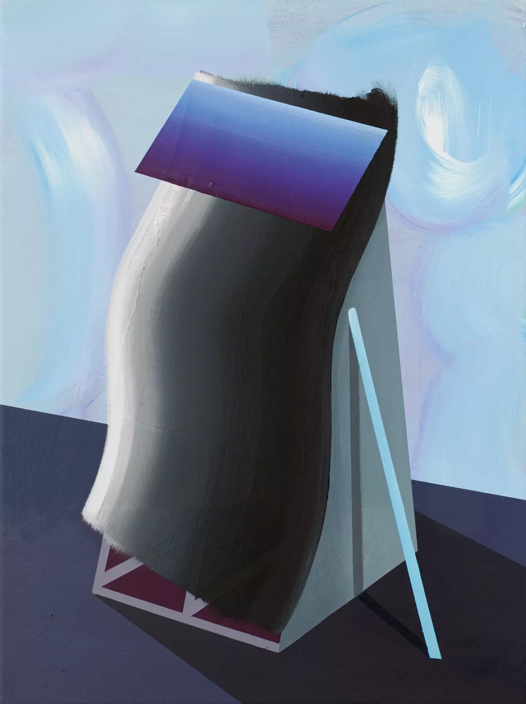 Supporter, 2019, oil, acrylic and marker on canvas, 40 x 30 cm
