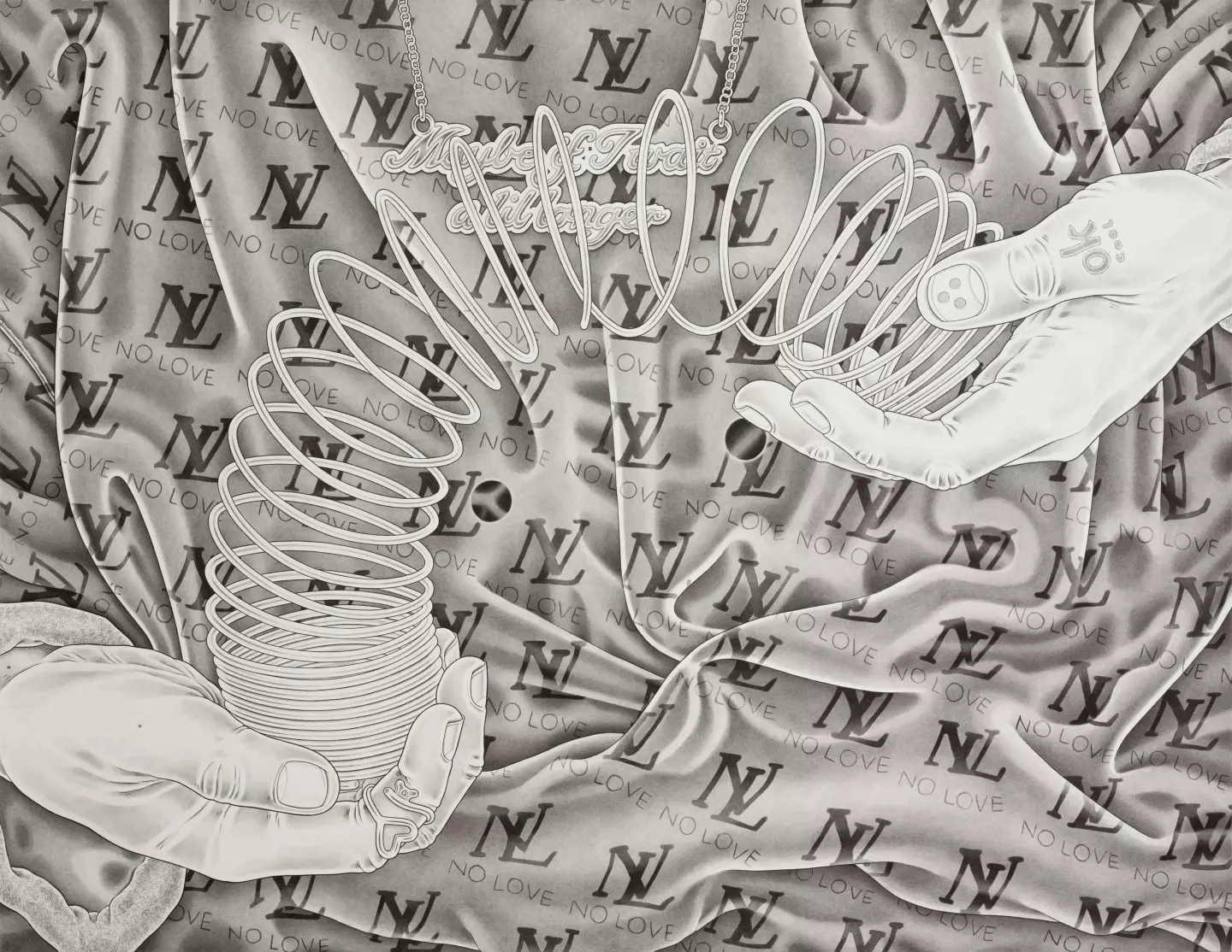 Lost Connection, 2021, ink on paper, 67.5 × 52 cm