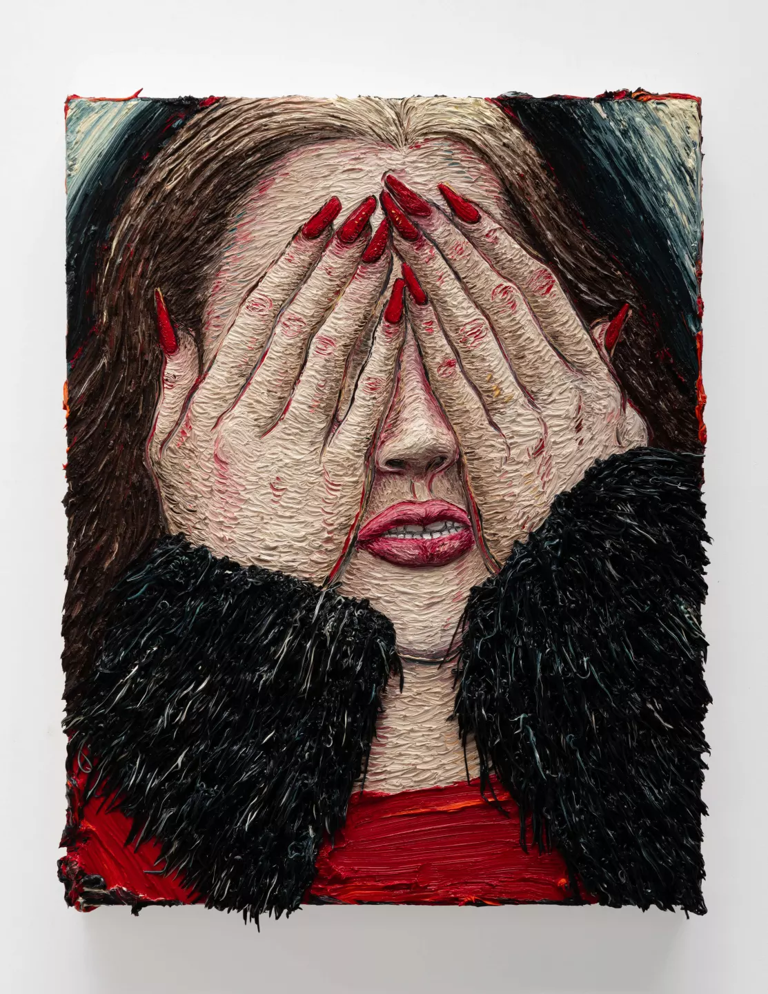 Mahsa Merci, The Entrance, 2024, oil on panel, 36 x 28 cm