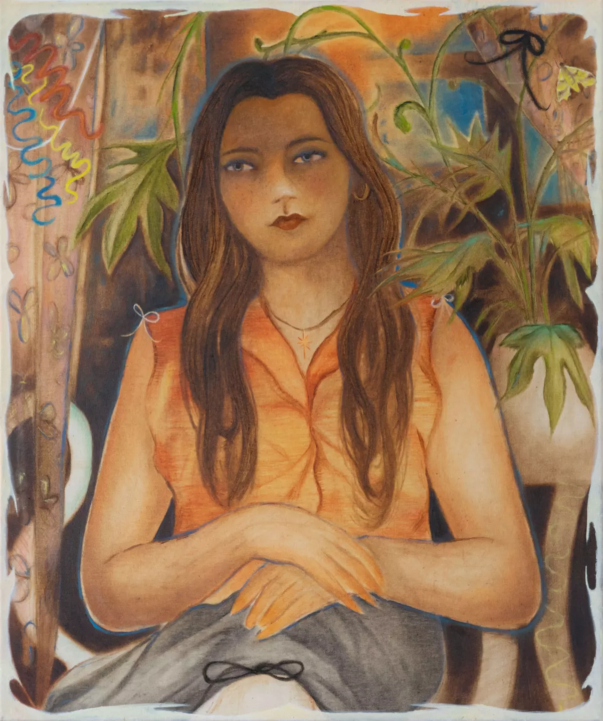 Johanna Seidel, Maybe I’ll go out Tonight, 2024, oil on canvas, 60 x 50 cm