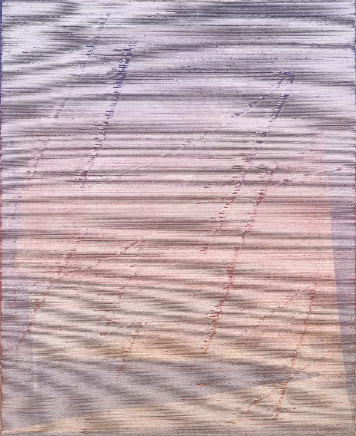 Minimal Blues (22.11), 2022, acrylic and oil on canvas, 64 x 52 cm