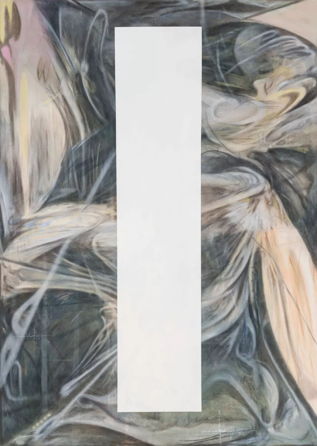 Kolja Kärtner Sainz, Elision No. 1, 2026, oil and ink on canvas, 175 × 125 cm