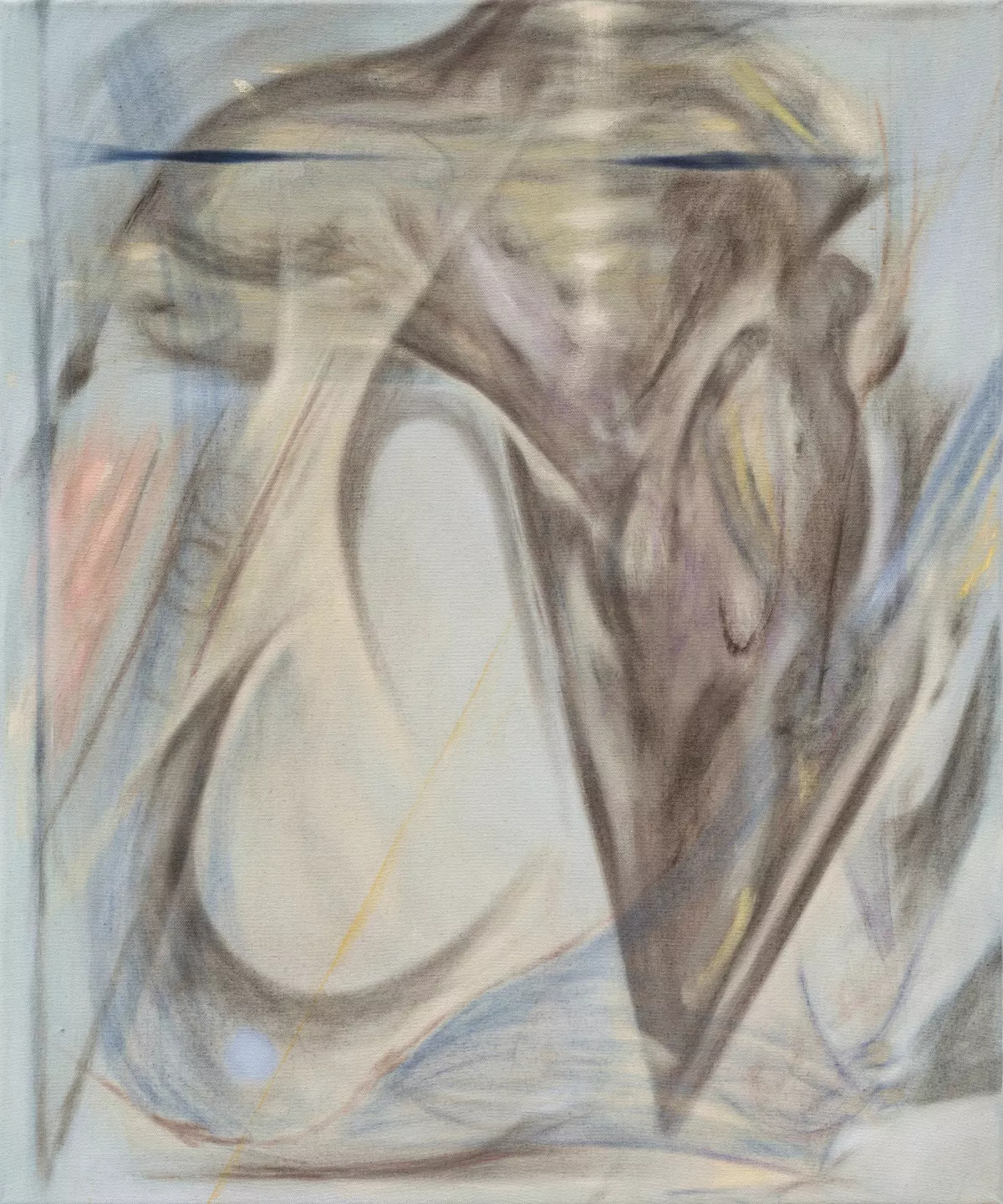Kolja Kärtner Sainz, Untitled, 2026, oil and ink on canvas, 60 × 50 cm
