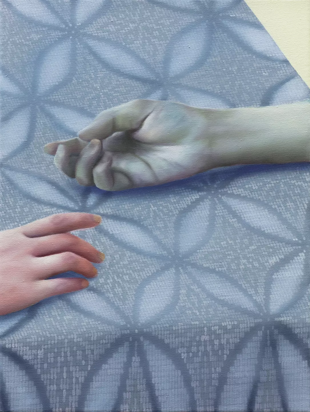 Live Hand, Dead Hand, 2023, oil and acrylic on canvas, 40 x 30 cm
