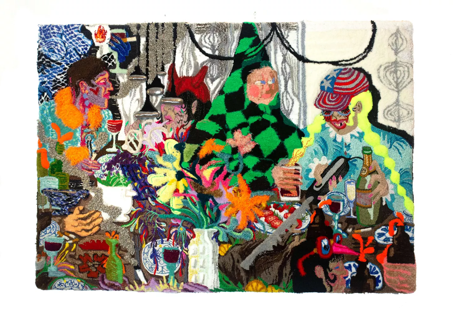 Is that all there is ?, 2024, Tufted and embroidered wool, 122 × 172 cm