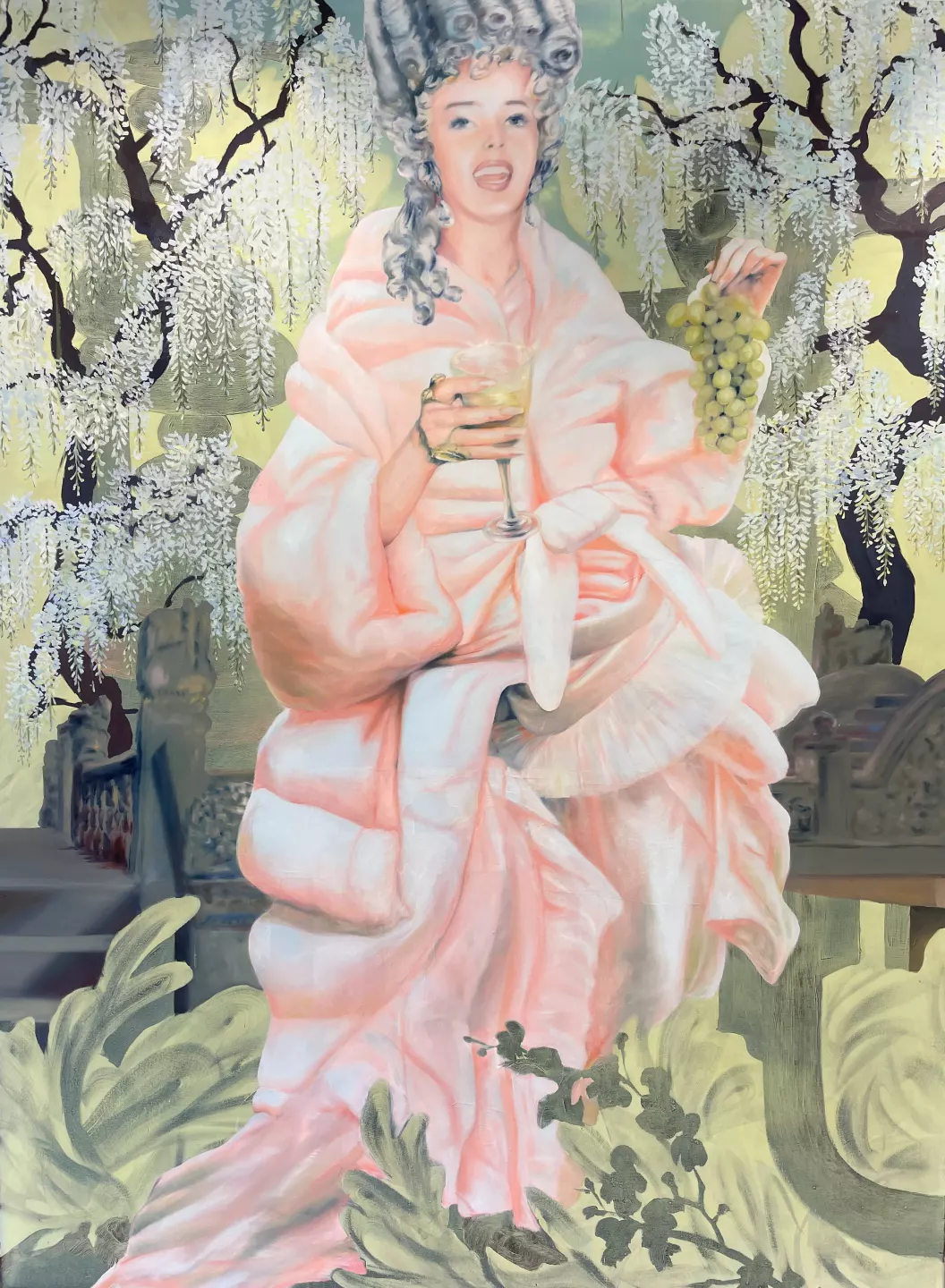 Timeless Motivation, 2021, oil and metallic pigments on canvas, 270 × 200 cm