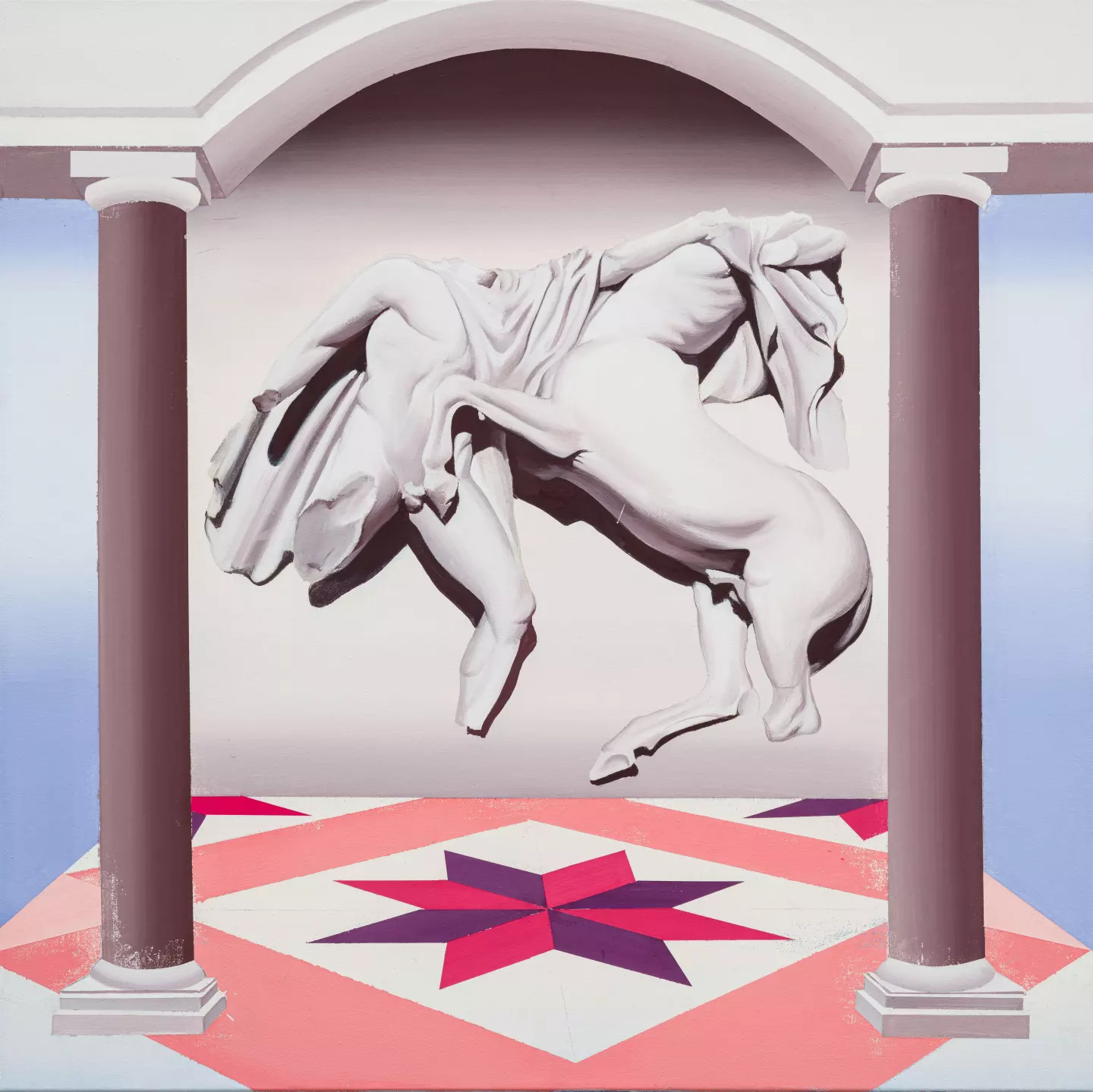 South Metope 7, 2022, egg tempera on canvas, 80 x 80 cm