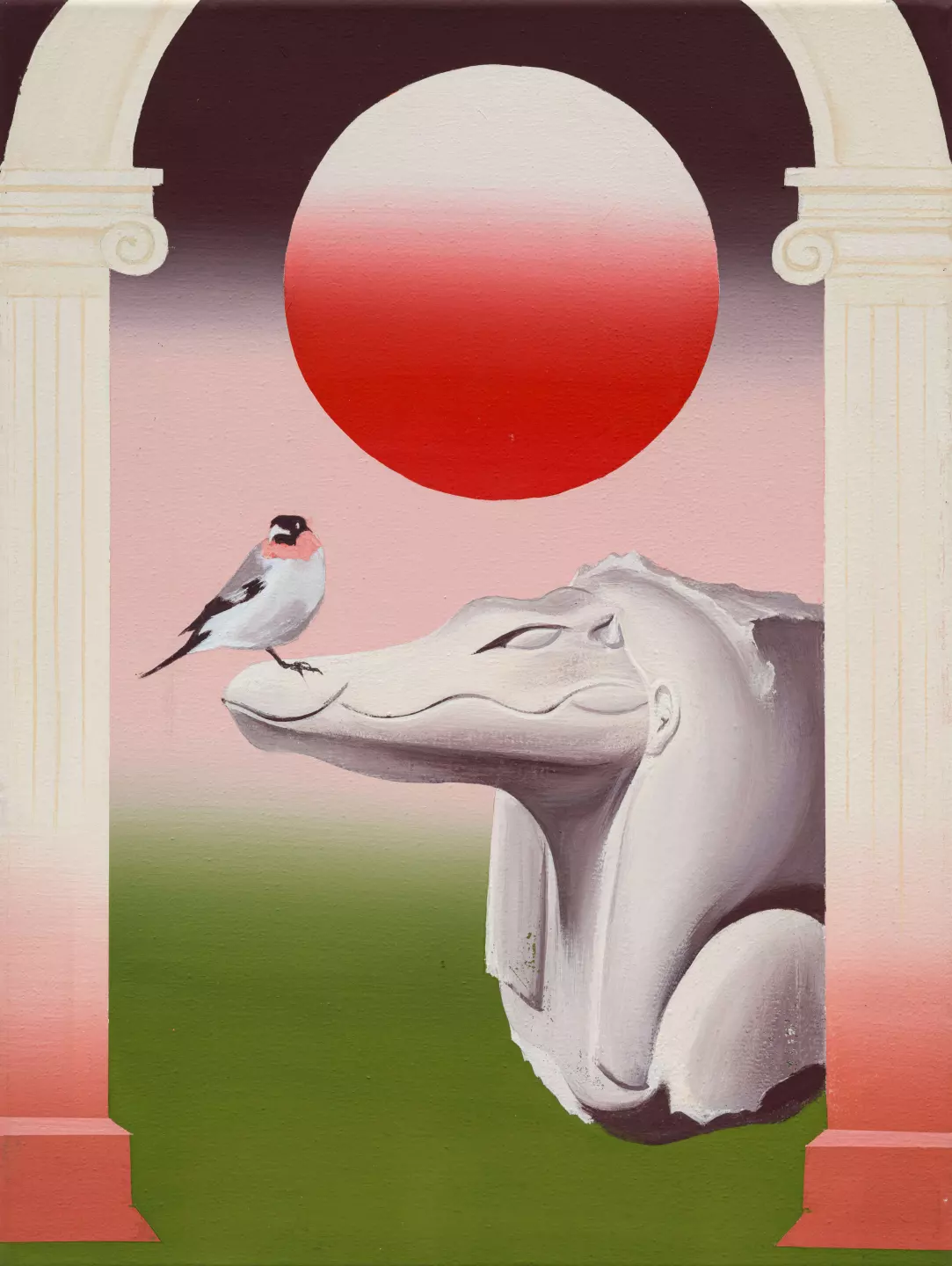 Eine sehr private Nacht, 2022, egg tempera on canvas, 44 x 33 cm