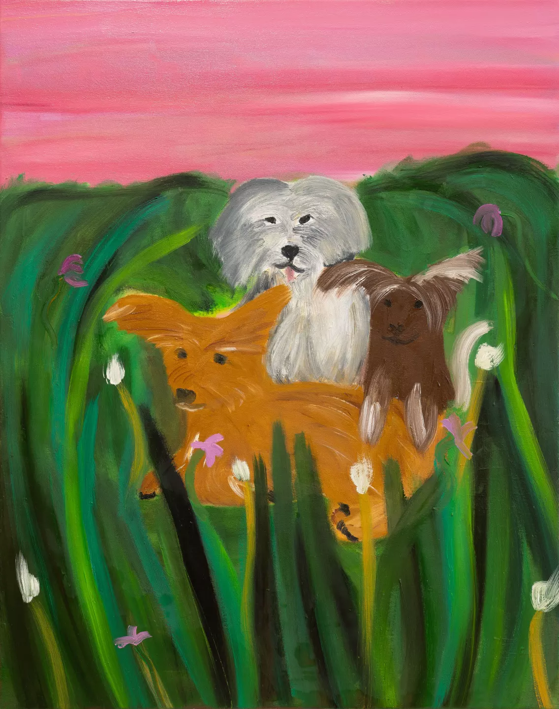 Josefine Schulz, We Used to Be Friends, 2024, oil on canvas, 75 × 60 cm