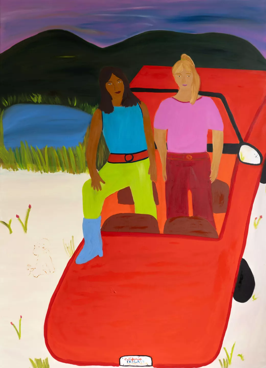 Josefine Schulz, Crossroads, 2024, oil on canvas, 195 x 140 cm