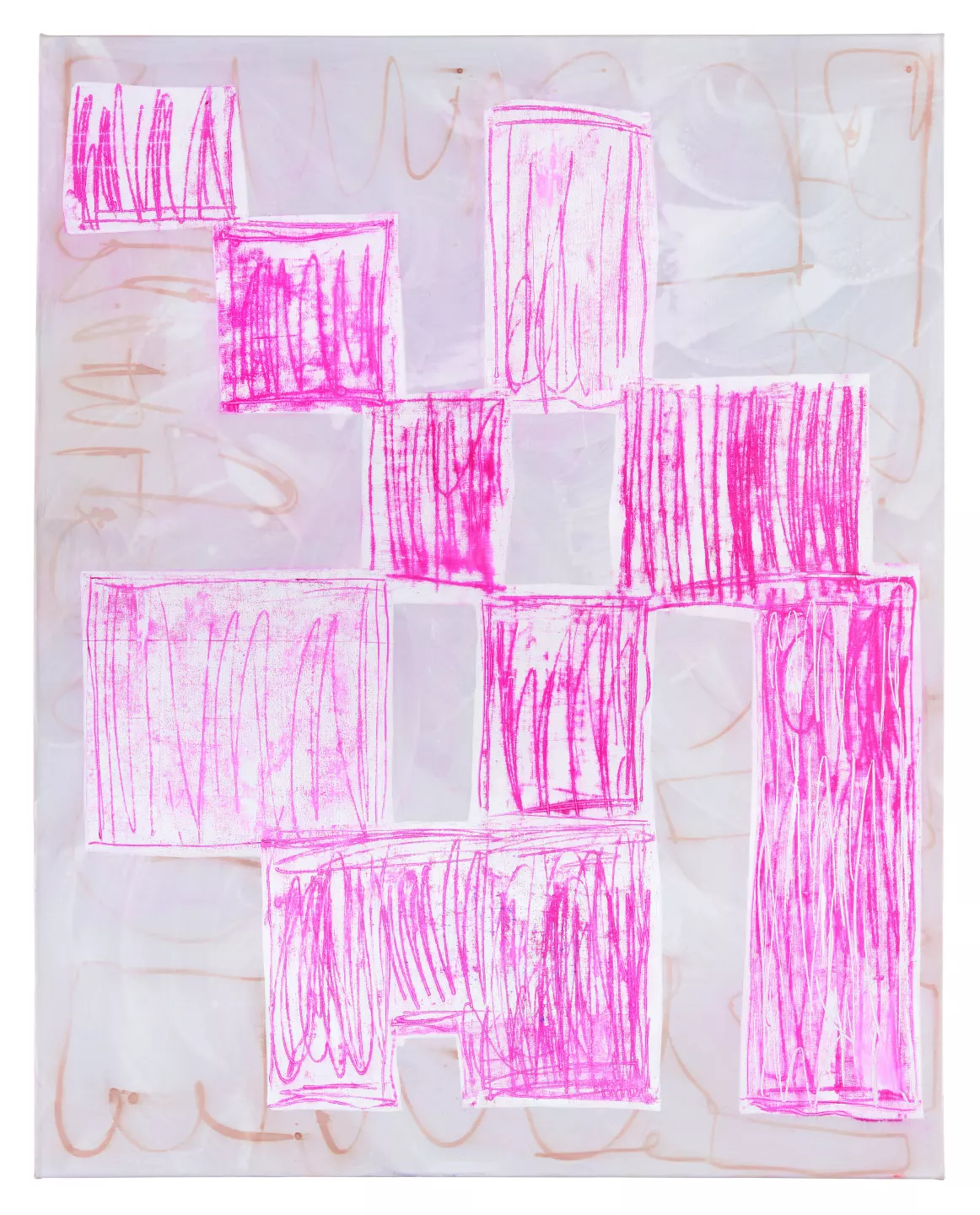 Patterns of Settlement, 2018, 150 × 119 cm, oil on canvas