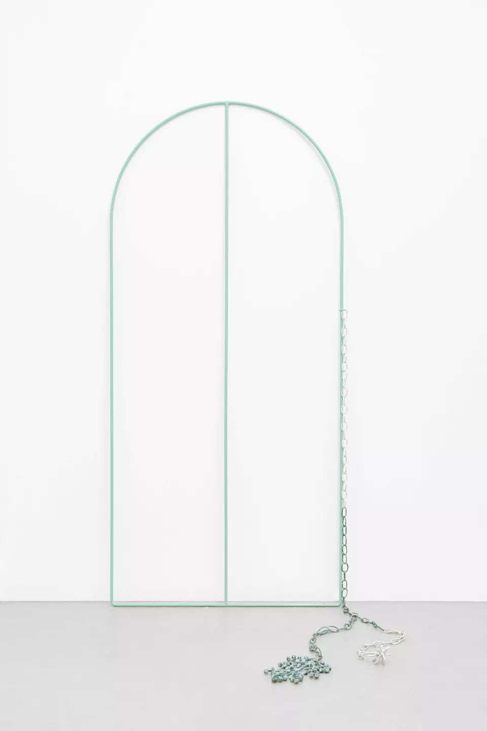 Company #4, 2022, powdercoated steel, cast sterling silver, patinated cast bronze, 225 cm x 98 cm