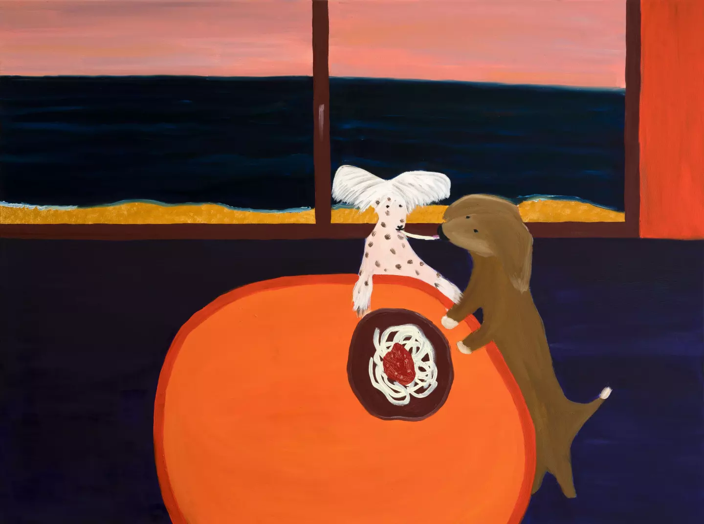 Josefine Schulz, Date Night, 2023, Oil on canvas, 90 × 120 cm
