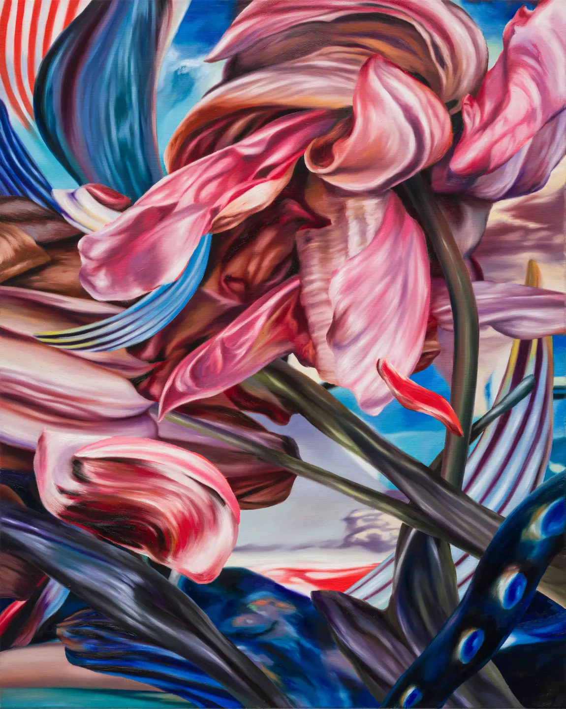 Curves, 2023, oil on canvas, 100 x 80 cm