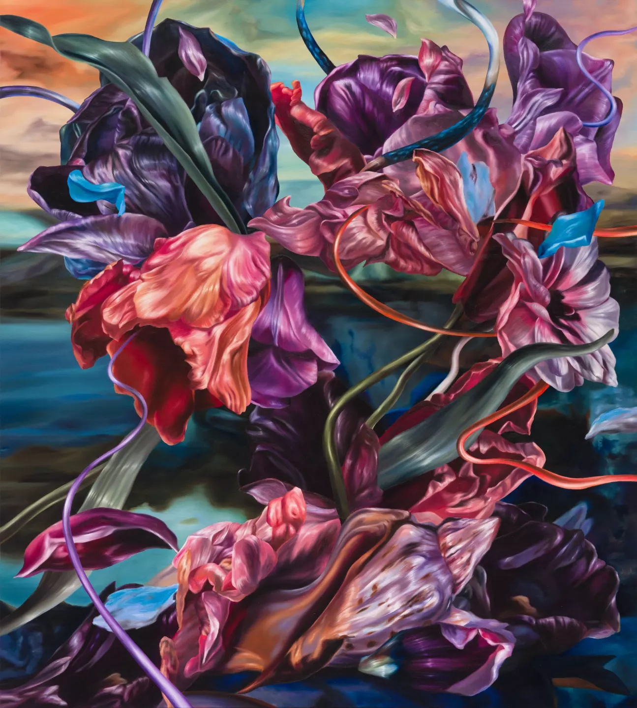 Circuits, 2023, oil on canvas, 200 x 180 cm