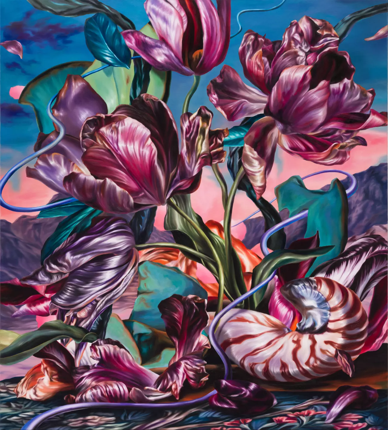 Philippa Brück, Draped, 2023, oil on canvas, 200 x 180 cm