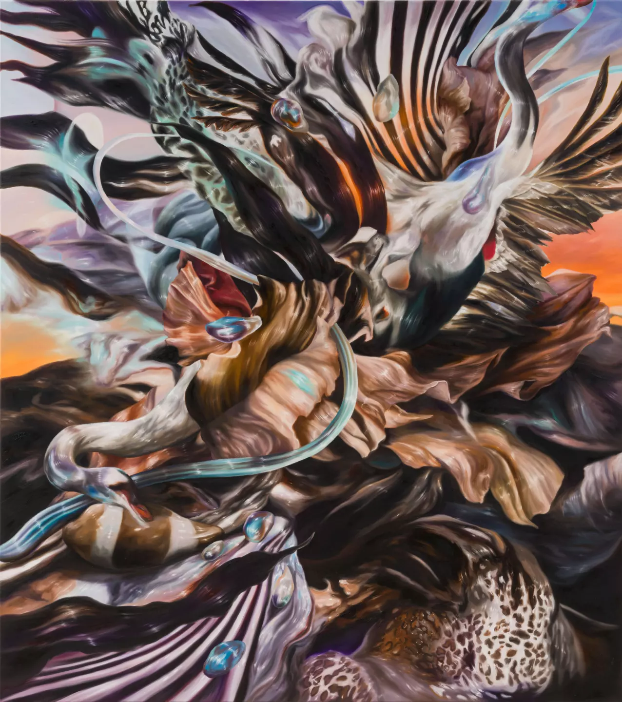 Philippa Brück, Clear softness in our hymns, 2026, Oil on canvas, 180 × 160 cm