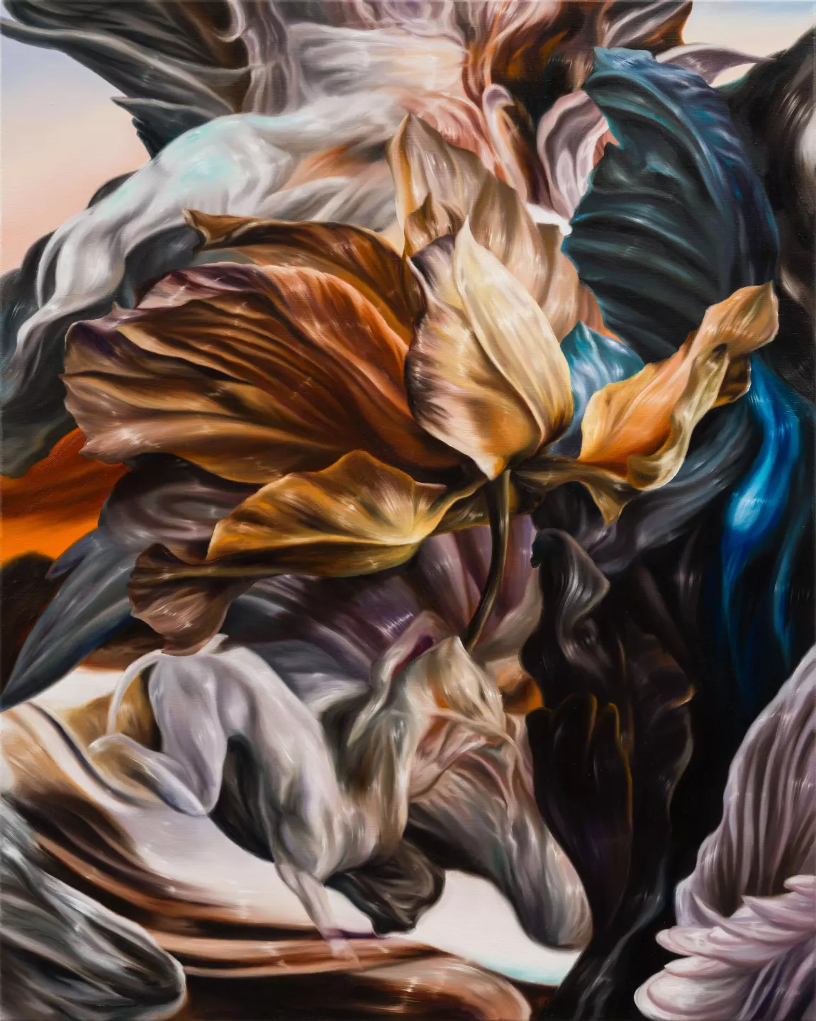 Philippa Brück, Joys we caress, 2026, Oil on canvas, 100 × 80 cm