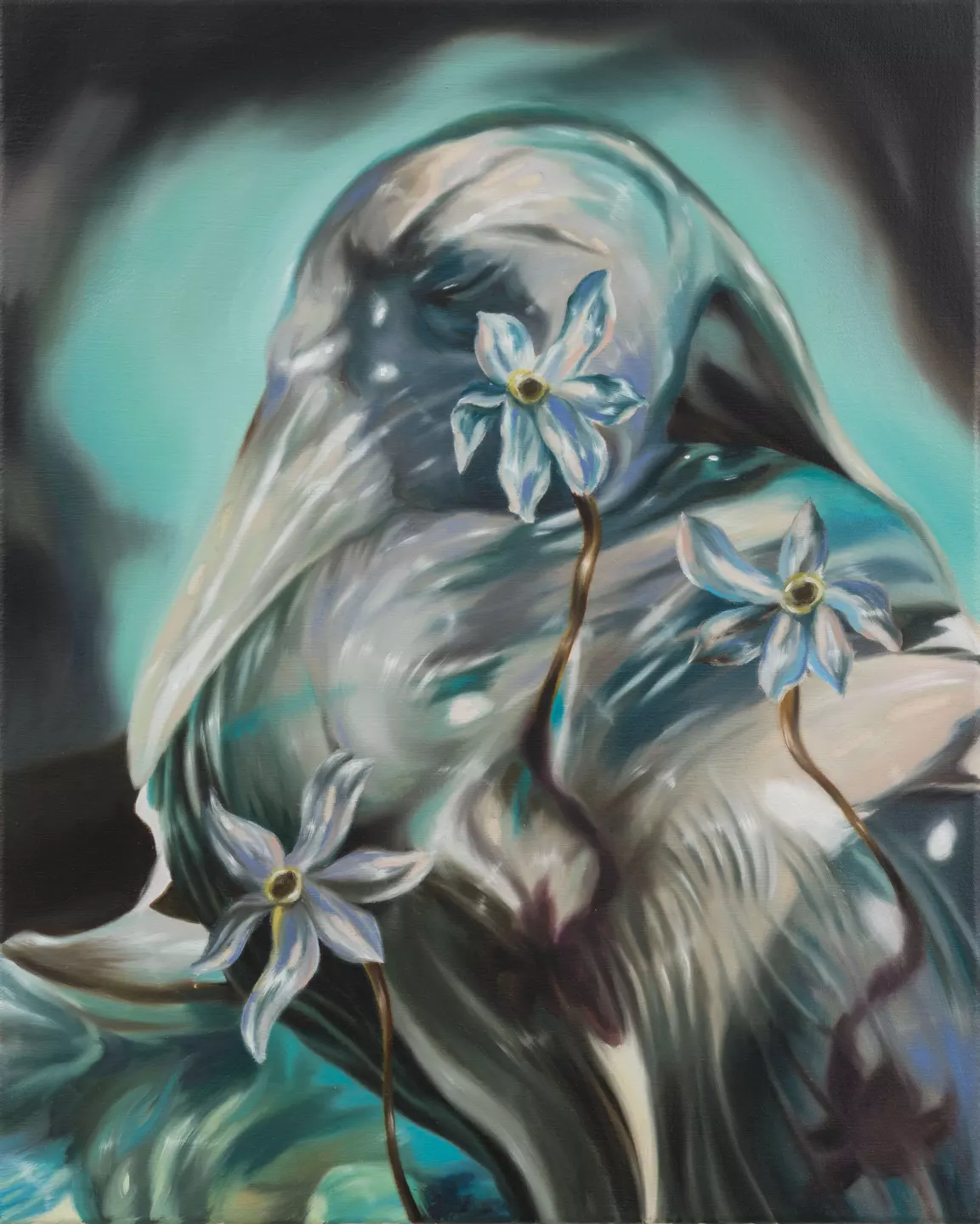 Philippa Brück, Sleepers, 2025, Oil on canvas, 50 × 40 cm