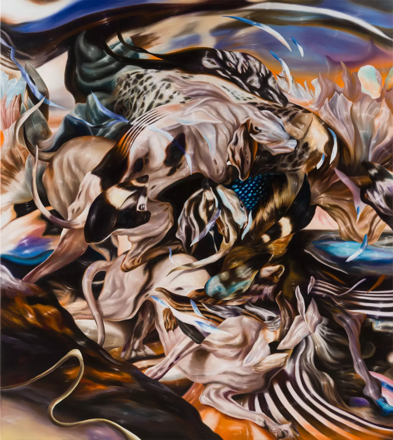 Philippa Brück, Joyful Agony, 2026, Oil on canvas, 180 × 160 cm