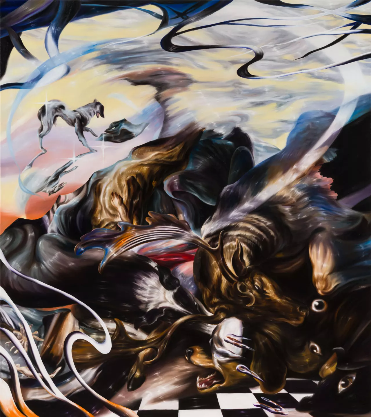 Philippa Brück, Reversal of fortune, 2026, Oil on canvas, 180 × 160 cm