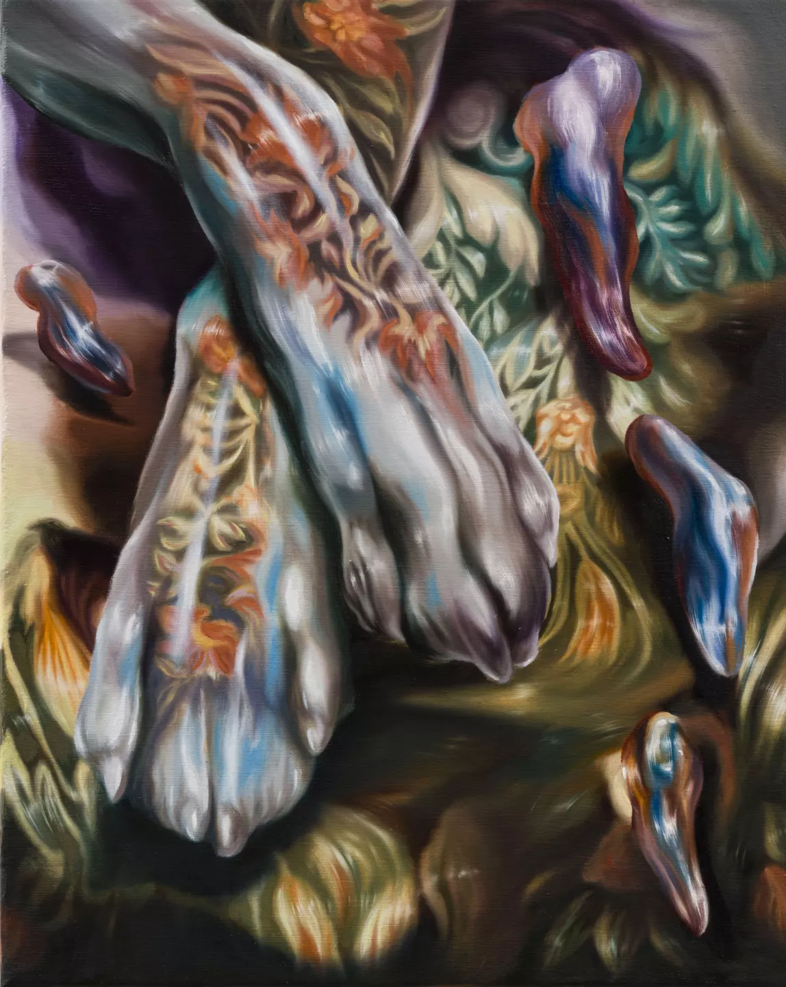 Philippa Brück, A smoldering glow, 2026, Oil on canvas, 50 × 40 cm