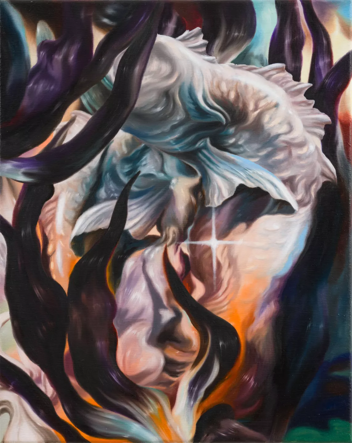 Philippa Brück, You and I, unspoken, 2025, Oil on canvas, 50 × 40 cm