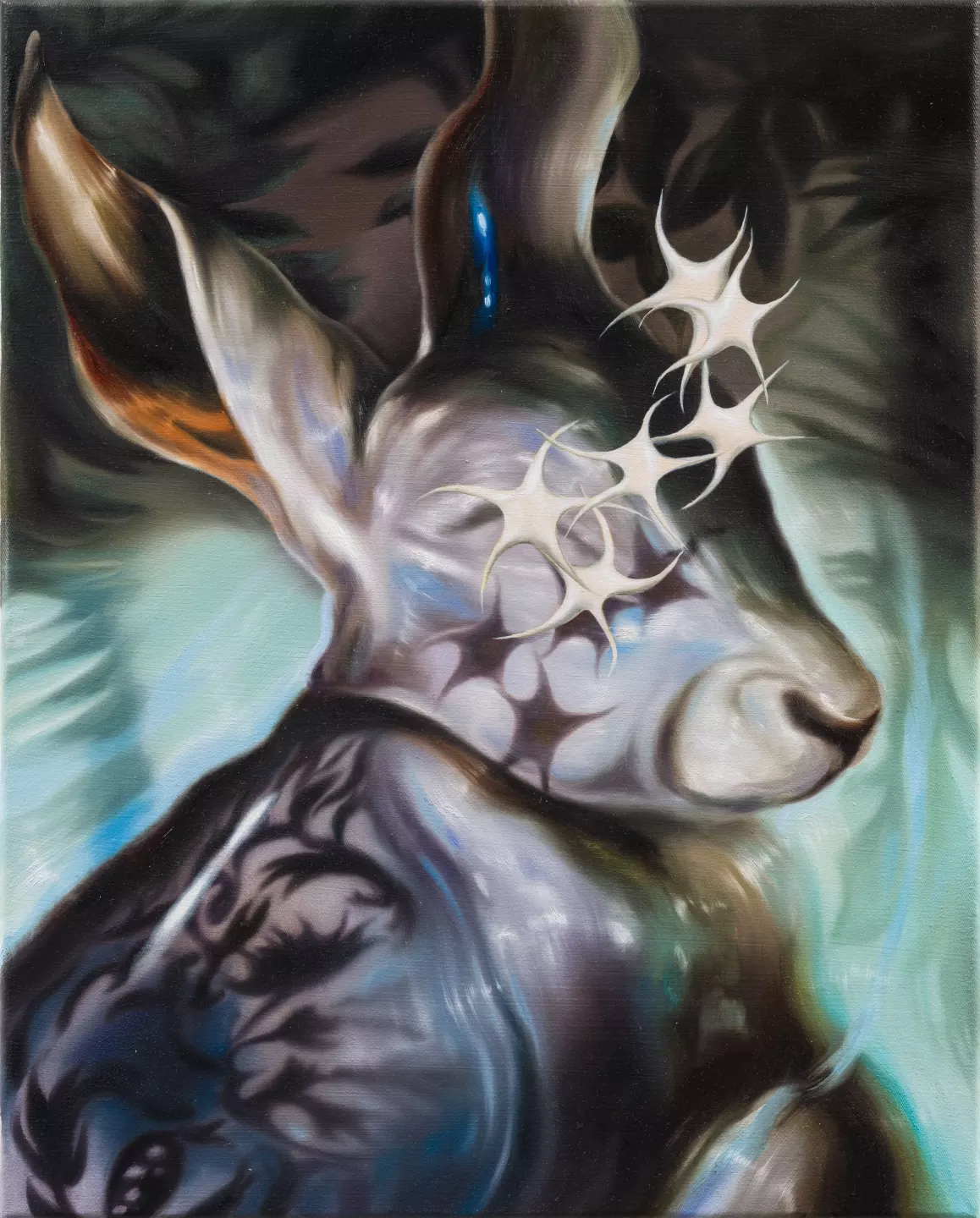 Philippa Brück, Tender is the night, 2026, Oil on canvas, 50 × 40 cm