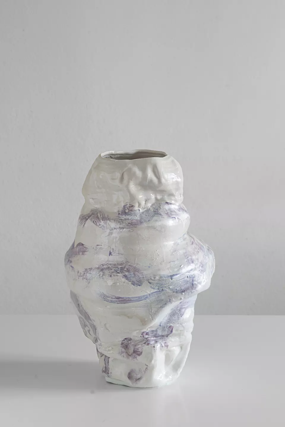 Purple Storm, 2020, porcelain, lustre, glaze, 43 x 26 x 22 cm