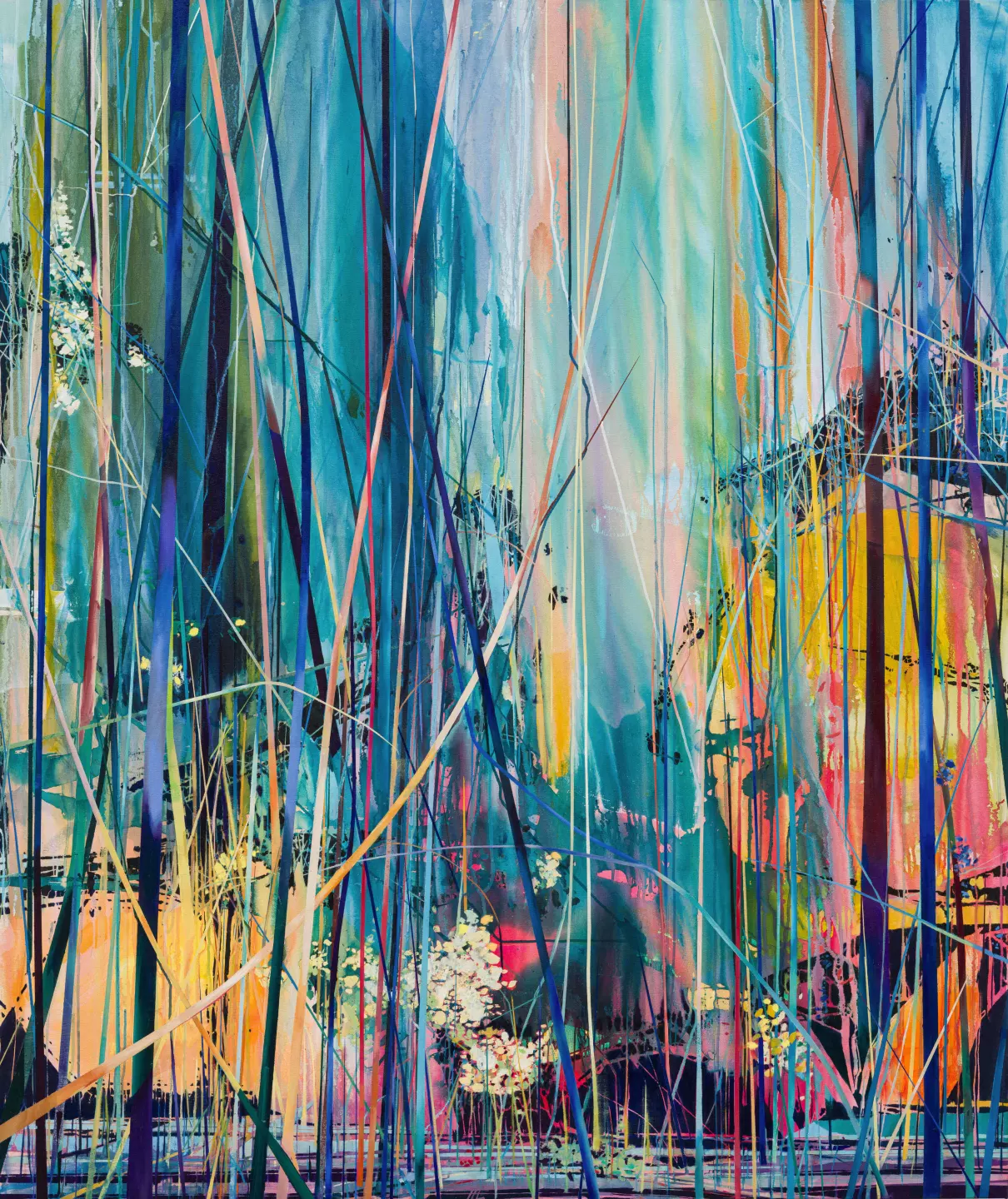 Upwards, 2024, Oil & acrylic on canvas, 190 × 160 cm