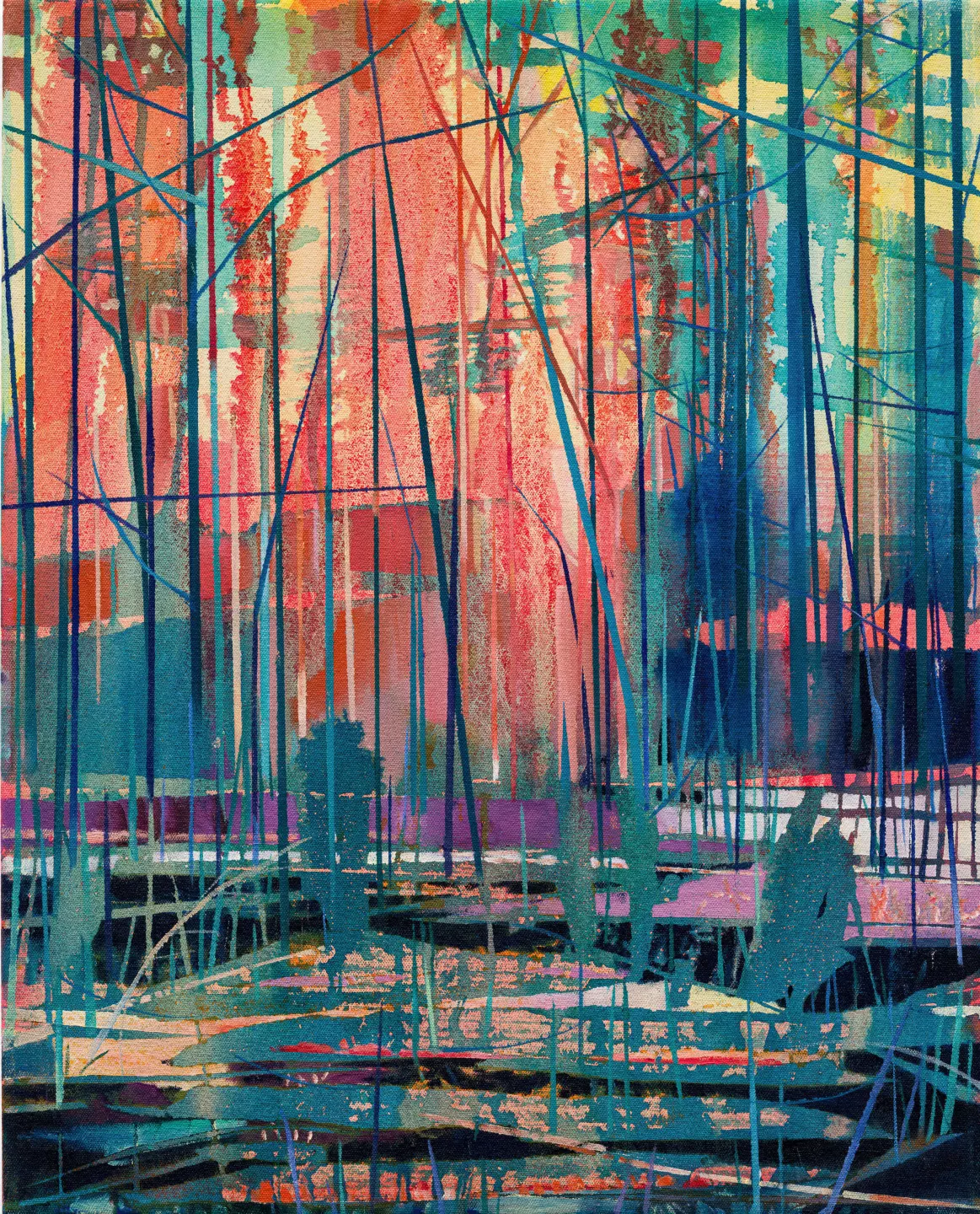 Hazy Sky, 2024, Oil & acrylic on canvas, 50 × 40 cm
