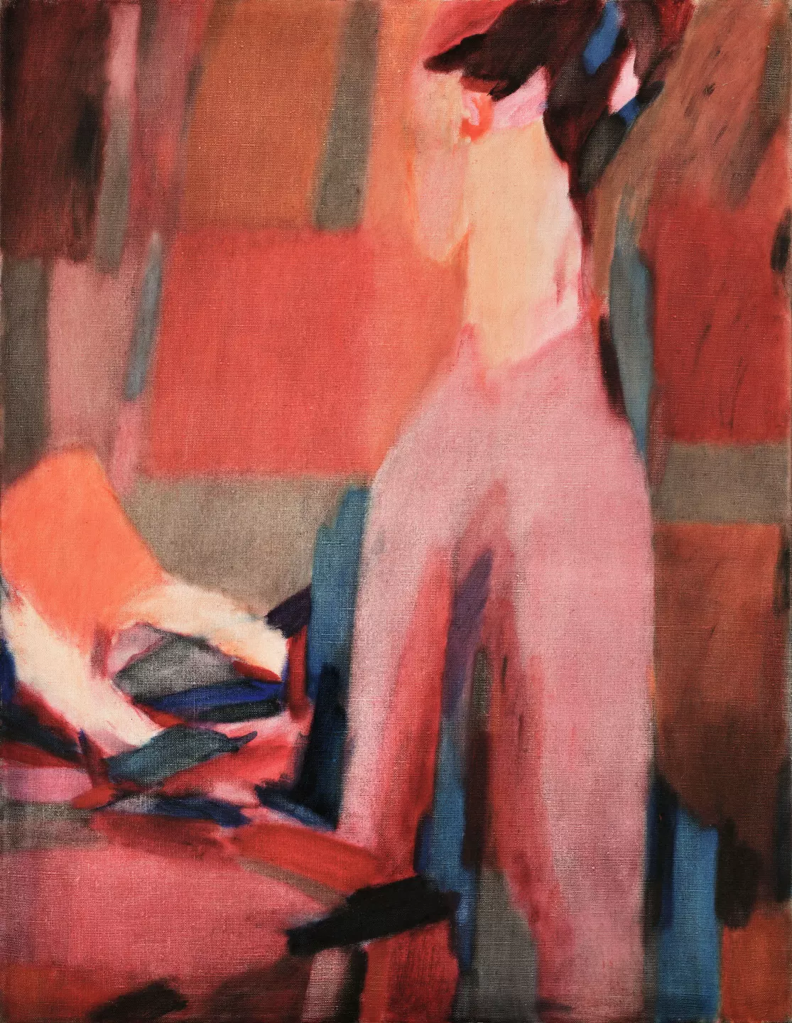 Untitled, from the series ‘Human figure as part of the colored pictorial space’, circa 1960, oil on canvas, 87 x 112 cm
