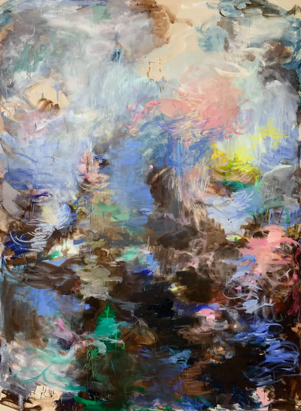 Oblivion, 2023, oil and pastel chalk on canvas, 230 x 170 cm