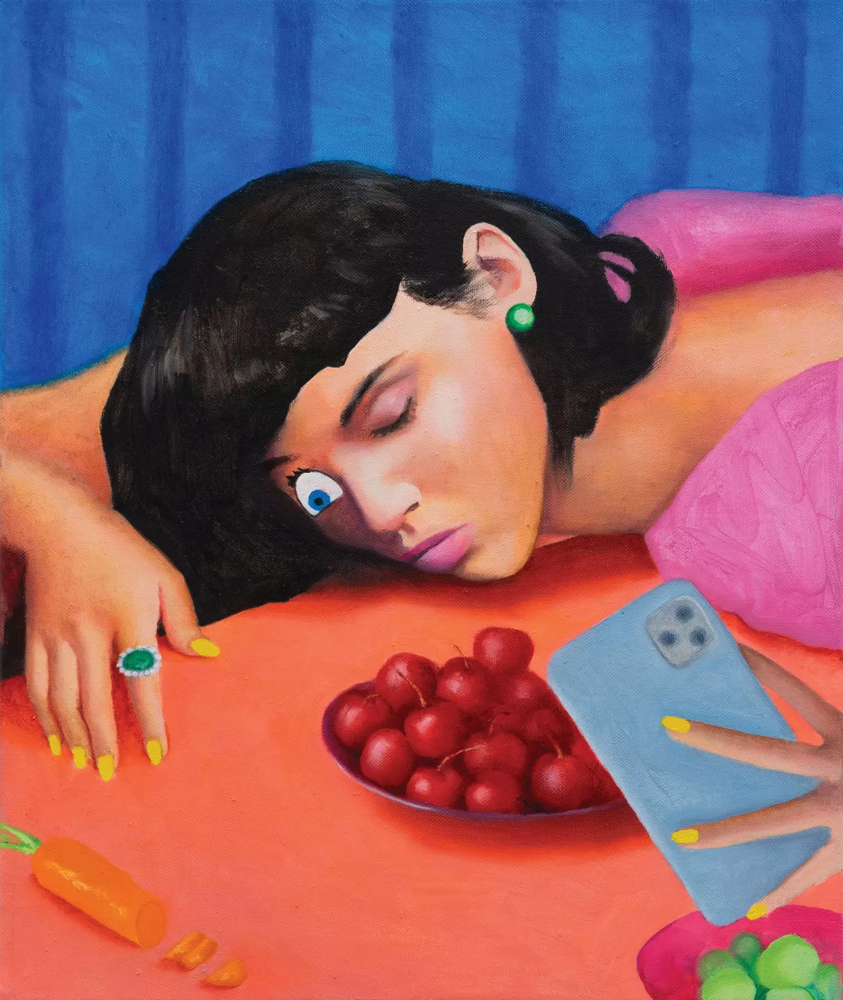 FOMO II, 2022, oil on canvas, 60 x 50 cm