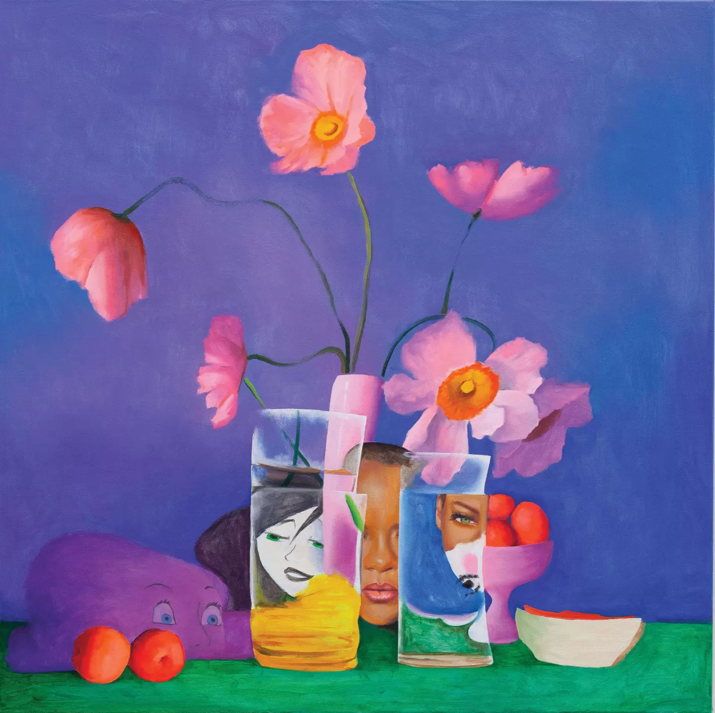 Haperach Begani, 2022, oil on canvas, 95 x 95 cm